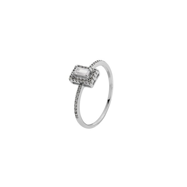 Women's Ring Rosette Silver 925-Zircon 8A-RG093-1 Prince