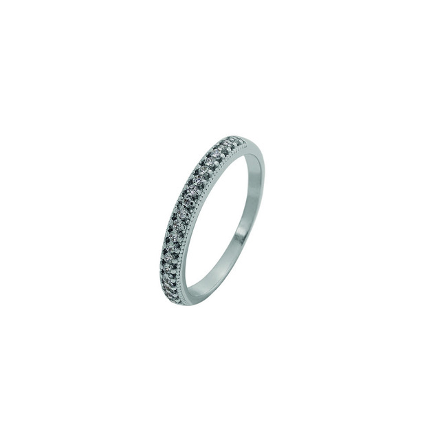 Women's Ring Silver 925-Zircon-Rhodium Plating  8A-RG102-1-99 Prince