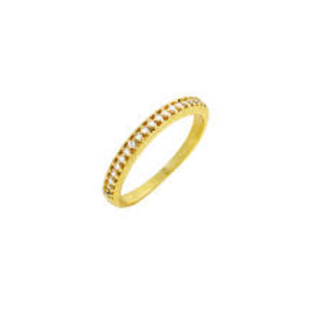 Women's Ring Silver 925-Zircon Gold Plated  8A-RG102-3-99 Prince