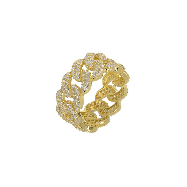 Γυναικείο Δαχτυλίδι Ολόβερο Ασήμι 925-Ζιργκόν Επιχρυσωμένο 8B-RG097-3 Prince