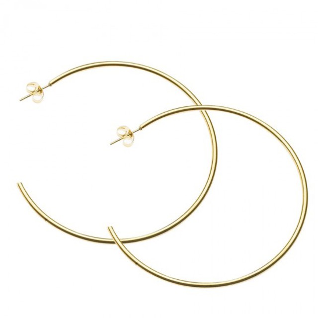 Earrings Hoops Surgical Steel Yellow Gold IP N-01941G