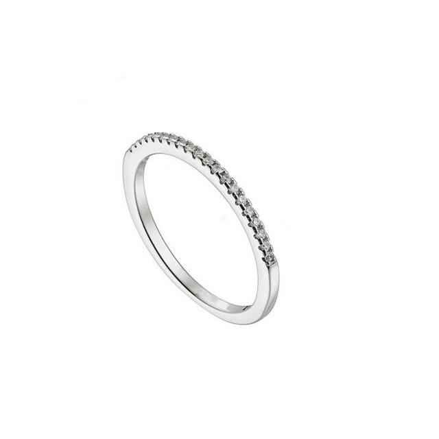 Women's Ring Silver 925-Zircon-Rhodium Plating 9A-RG0038-1 Prince