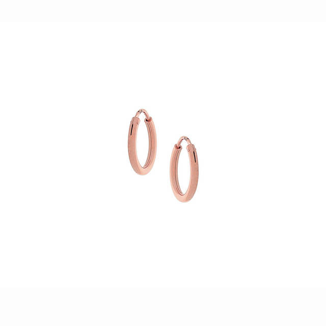 Γυναικεία Σκουλαρίκια Κρίκοι Ασήμι 925-Ροζ Επιχρύσωση 9A-SC065-2 Prince