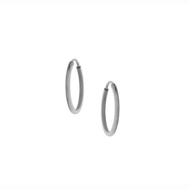Women's Hoop Earrings Silver 925-Rhodium Plating 9A-SC067-1 Prince