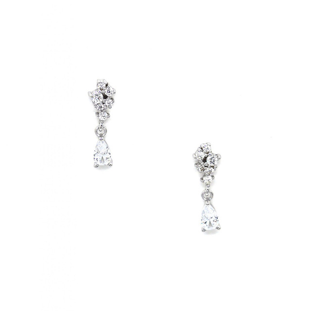 Women's  Earrings Silver 925-Rhodium Plating Zircon 9C-SC089-1 Prince