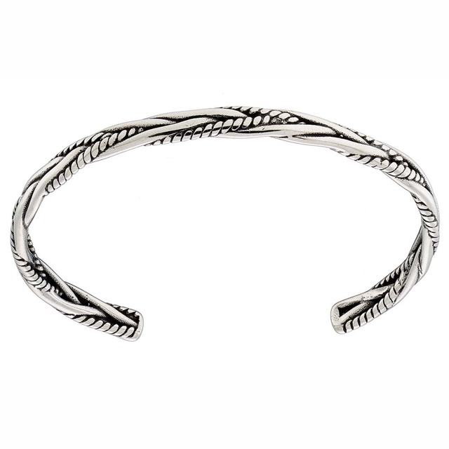Men's Ethnic Cuff Bracelet Steel 316L Black IP N-00329 Artcollection