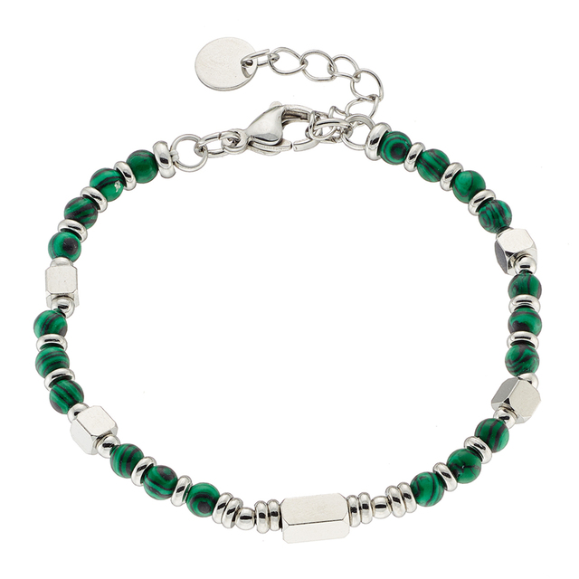 Ανδρικό Βραχιόλι Με Ημιπολύτιμες Πέτρες Ατσάλι 316L N-00557 Artcollection