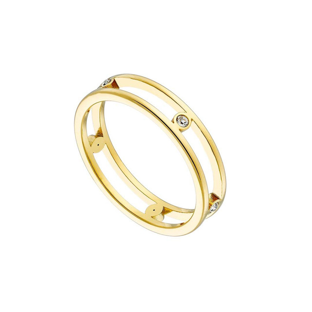Women's Ring White Zircons Steel 316L N-02532  Artcollection