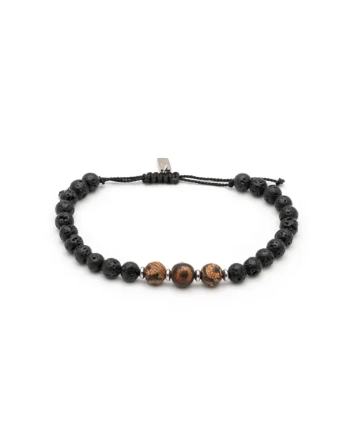 Ανδρικό Χειροποίητο Βραχιόλι Λάβα