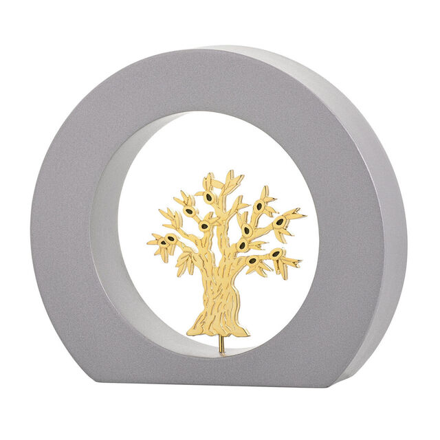 Decorative Lucky Charm Tree of Life Prince AT-GR203 Bronze-Wood Gray Lacquer