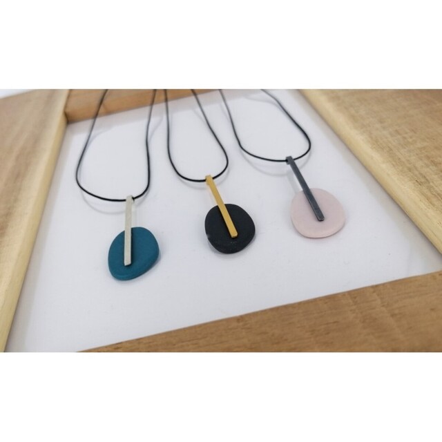 Women's Handmade Long  Necklace With Cord 