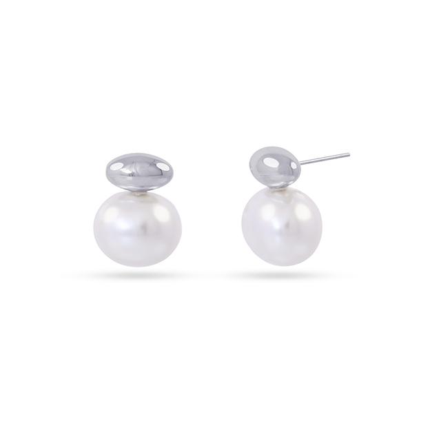 Women's Earrings Pearl Steel 316L DPE267PL Anartxy
