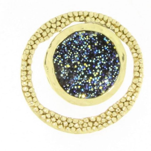 Women's Handmade Ring Lindy | GD1228 Kalliope Brass Crystal Mosaic