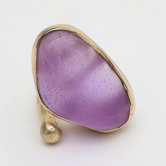 Γυναικείο Χειροποίητο Δαχτυλίδι Elemental Pebble Ring | GD1823 Kalliope Ορείχαλκος- Λιλά Χυτευμένη Ρητίνη