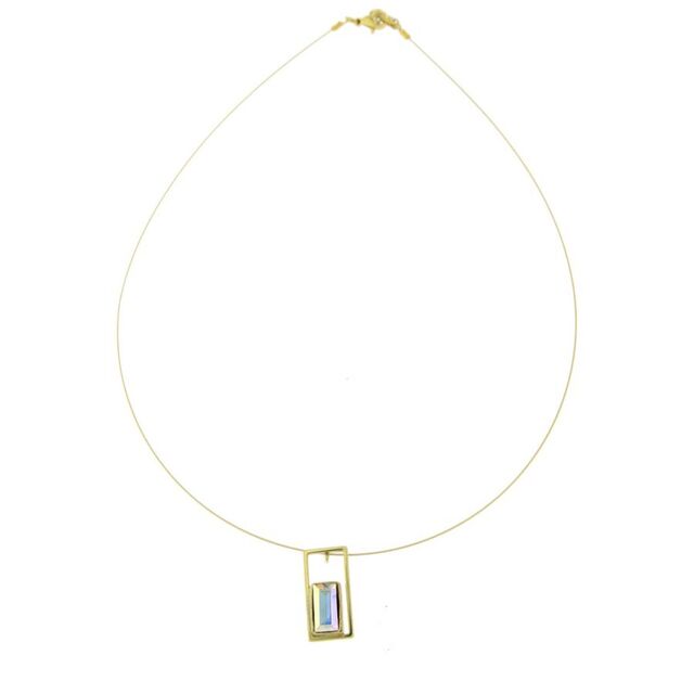 Women's Handmade Necklace Short Thrill | GK1548 Kalliope Brass-Crystal