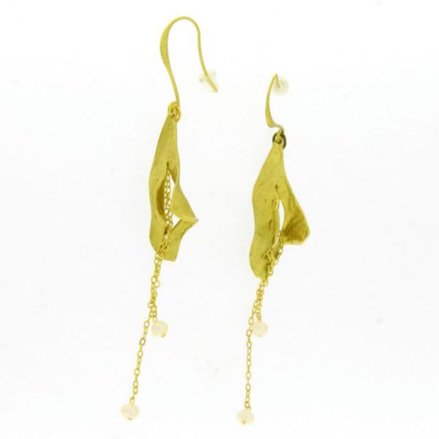 Women's Handmade Earrings Lily GS1240 Kalliope Brass