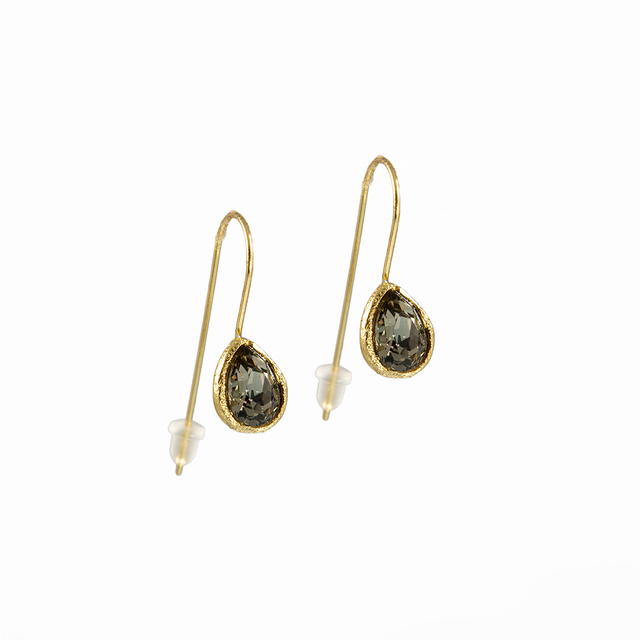 Women's Handmade Earrings Julie GS1372 Kalliope Brass Swarovski Crystals