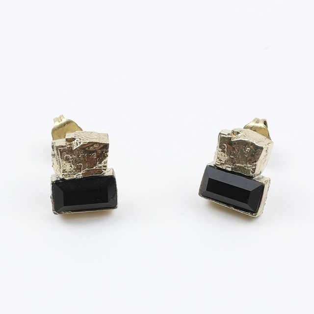 Women's Handmade Earrings Boogie | GS1637a-101-310 Kalliope Brass-Crystals