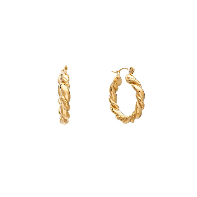 Women's Hoop Earrings HT-WSC075G Visetti Steel 316L-Gold IP