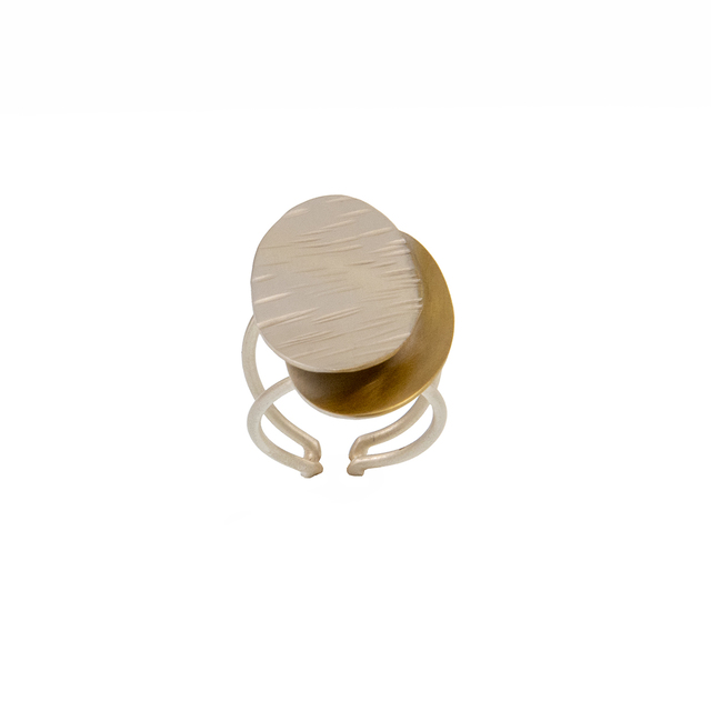 Women's Handmade Ring Lila Mode KD0404 Brass Gold-Silver IP