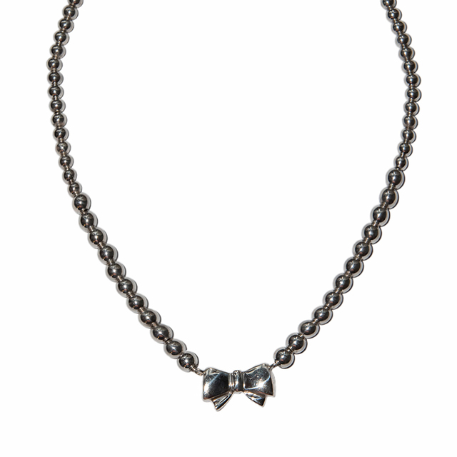 Women's Necklace Bow KRAMA JEWELS Silver 925 Platinum Plated KK01040