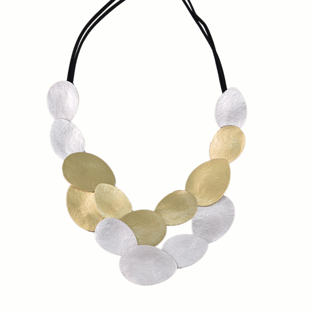 Women's Handmade Necklace KO4921-G-S EXNOVO Alpaca-Brass