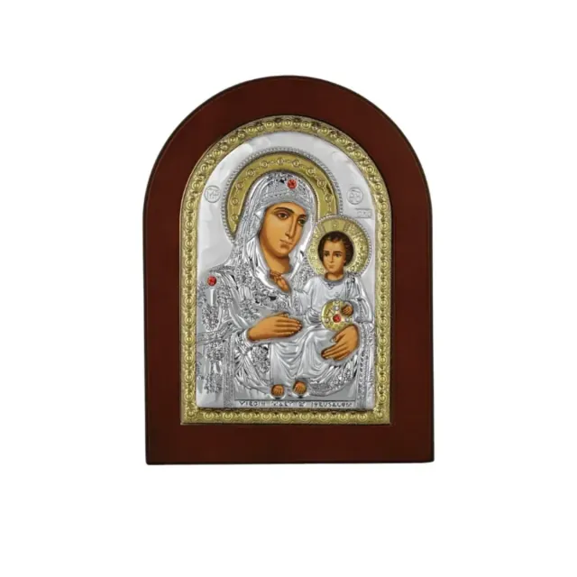 Icon Silver 925 Virgin Mary Of Jerusalem Prince Silvero 10Χ14CM  MA-E1102DX