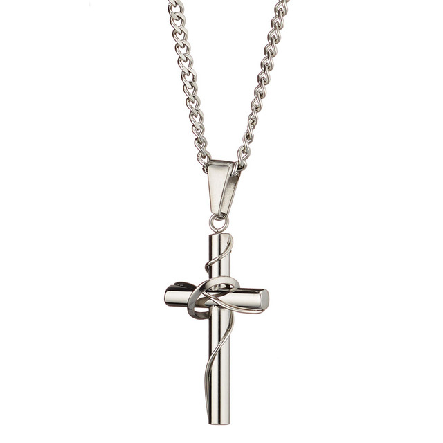 Men's Cross Chain N-01045-1 Steel 316L Artcollection