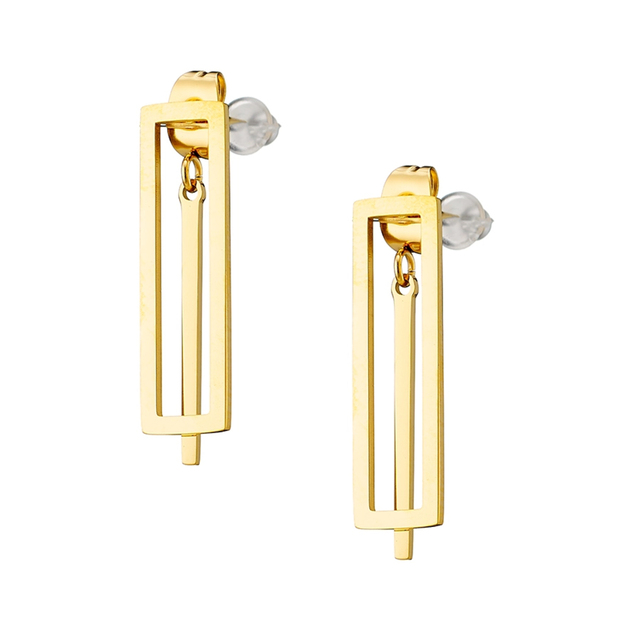Women's Earrings  Surgical Steel-Gold IP N-02210G Artcollection