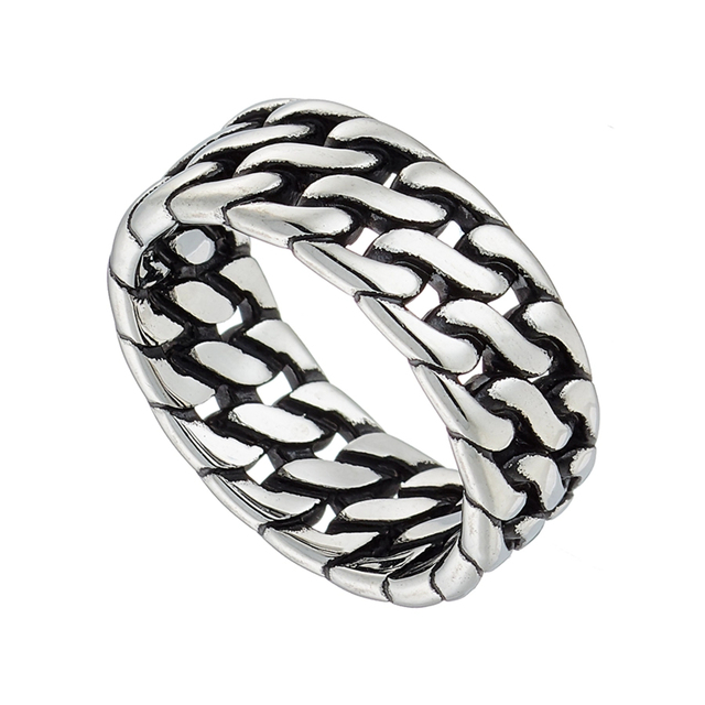 Men's Ring Links Steel 316L N-06078 Artcollection