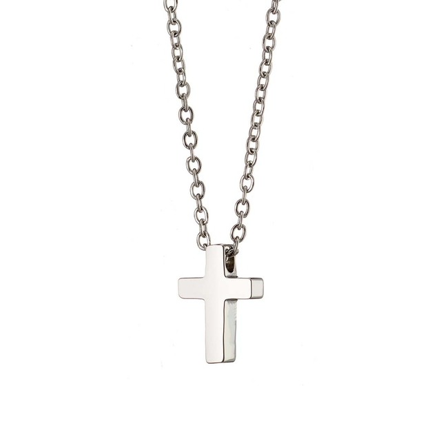 Women's Short Cross Necklace 316L Steel N-07285 Artcollection