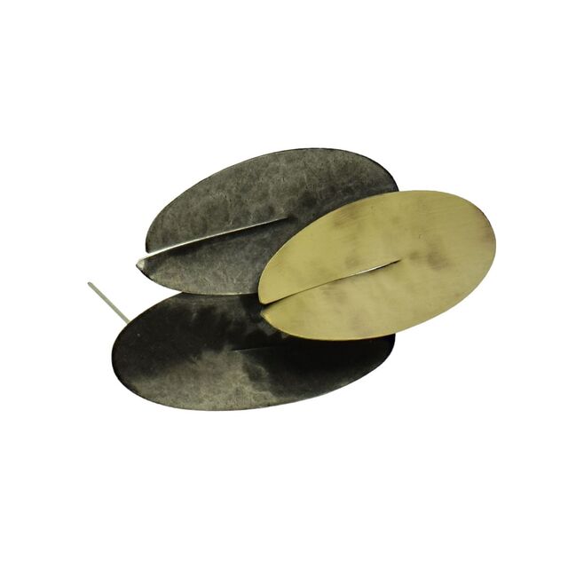 Women's Handmade Brooch-Necklace PIN5129 EXNOVO Bronze-Alpaca With Oxidation