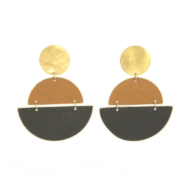 Handmade Earrings Bronze Earth Colors SK3506-GR-YE
