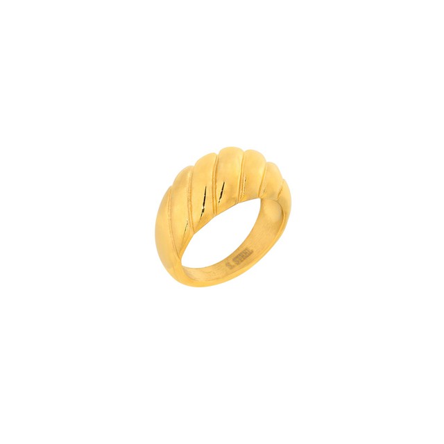 Γυναικείο Δαχτυλίδι Ατσάλι 316L-Χρυσό IP SU-WRG002G  Visetti