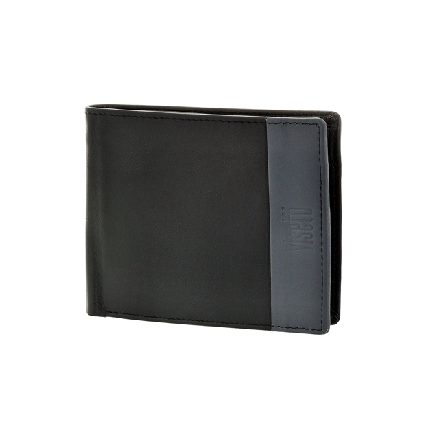 Ανδρικό Πορτοφόλι Visetti XL-WA025BG Γνήσιο Δέρμα Μαύρο- Γκρι
