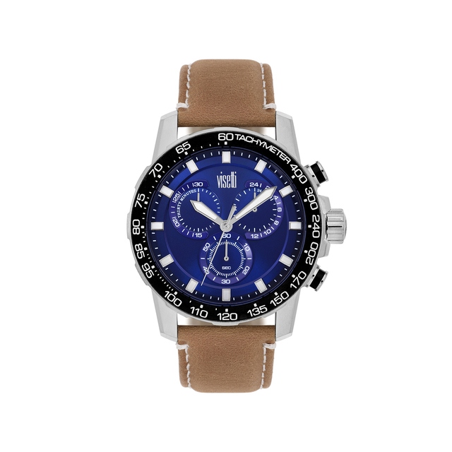Men's Watch Chronograph Chrono-L ZE-SW694SKC Steel 316L-Leather