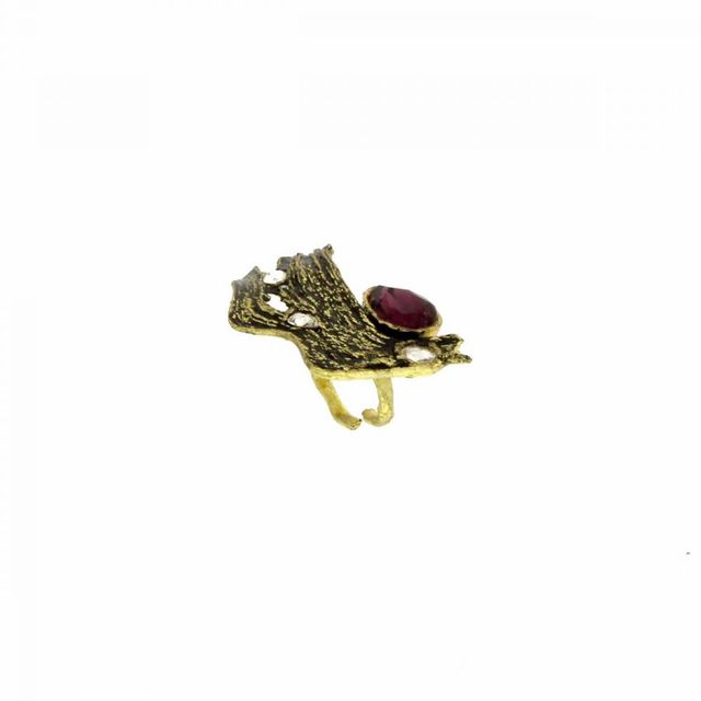Women's Handmade Ring Angelica GD1365 Kalliope Brass