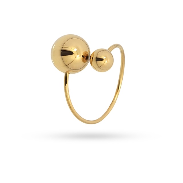 Women's Ring Orbit Eclipse BAN139D Anartxy 316L Steel - IP Gold Plating