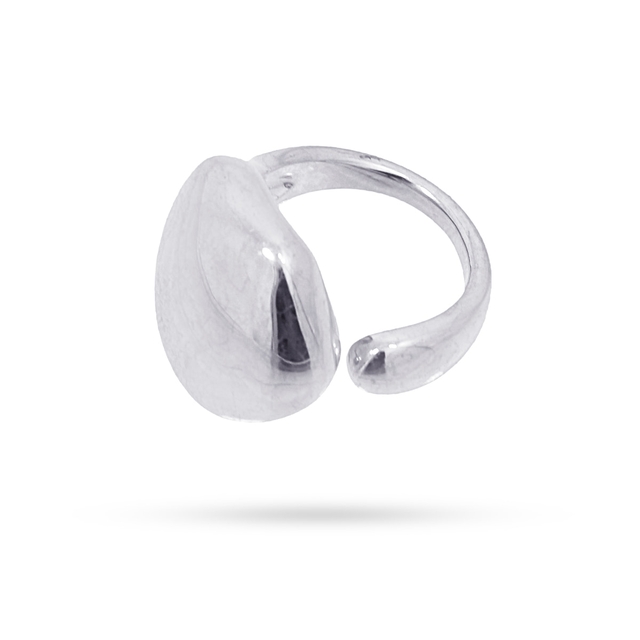 Women's Sculptural Ring Waves Pebble BAN084PL 316L Steel Anartxy