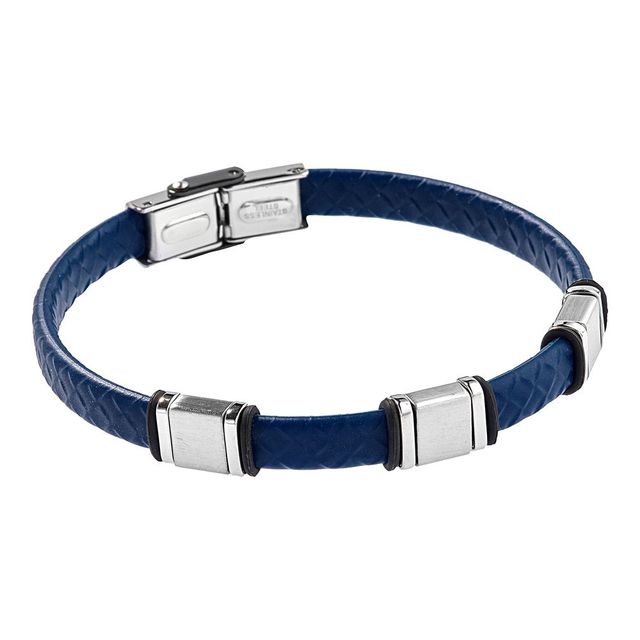 Men's Bracelet Visetti Steel-Blue Rubber