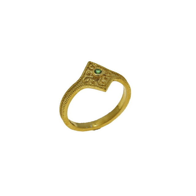 Women's Ring Byzantine Silver 925 Gold Plated 107101716.105