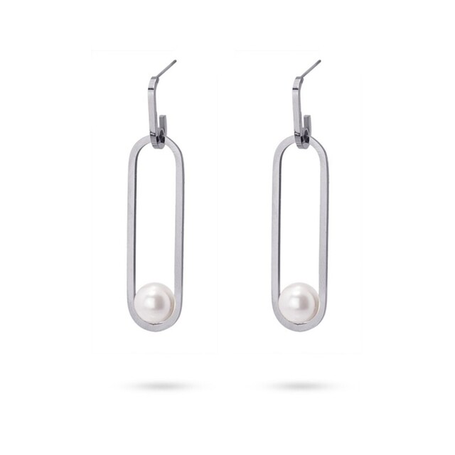 Women's Earrings Pearl Steel 316L CPE236PL Anartxy