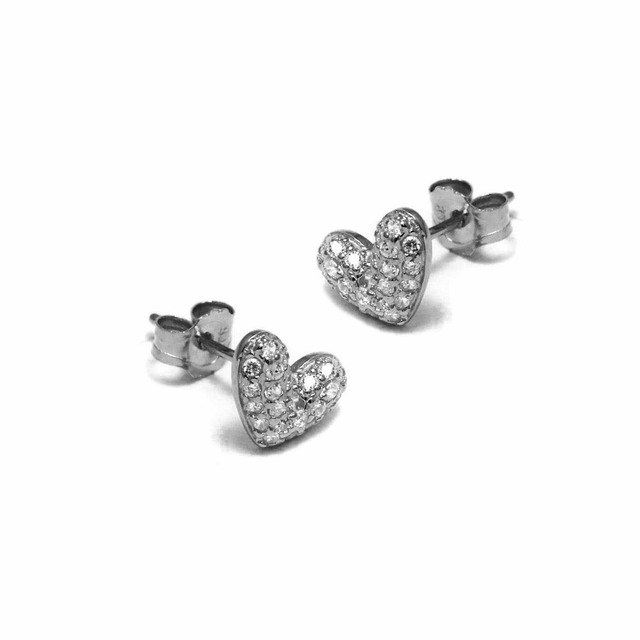 Women's Earrings Heart  Silver 925 Zircon 103102809.700