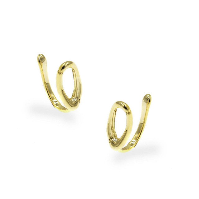Women's Cuff Earrings Noose Brass-Gold Plated 303100846.100