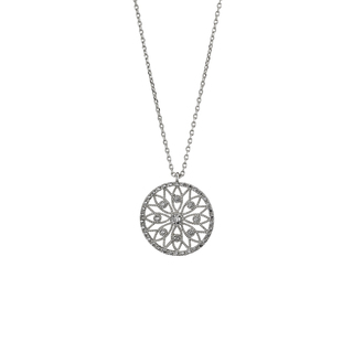 Women's Necklace Lace 01L15-00823 Loisir Bronze-Platinum Plating