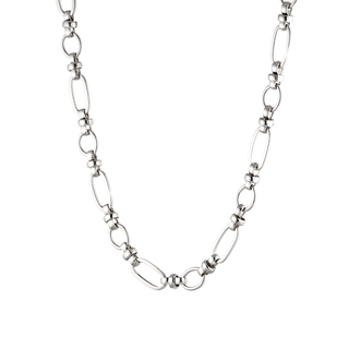 Women's Necklace Pretty 01L15-01688 Loisir Silver Chain With Links