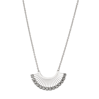 Women's Necklace Party 01X01-05235 Oxette Silver With White Zircons