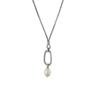 Women's Necklace Success 01X05-05424 Oxette Silver With Chain 0.25 cm And Pearl