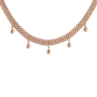 Women's Optimism Necklace 01X15-00201 Oxette Bronze-Pink Gold Plated IP