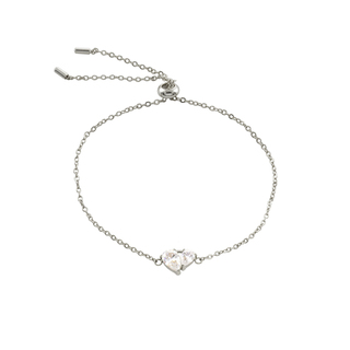 Women's Bracelet Happy Hearts 02J03-00040 Loisir Steel With Two Teardrops of White Zircons